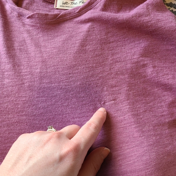 NWT Free People We The Free Wine Boxy Taper Cinch Waisted Tank Top Womens XS - Picture 8 of 8